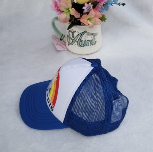 New O'Neill Le Paradis Youth Trucker Hat color Blue size ONE. - Picture 3 of 6